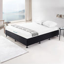 Palermo King Ensemble Bed Base Midnight Black Linen Fabric-2
