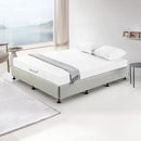 Palermo King Ensemble Bed Base Platinum Light Grey Linen Fabric-2