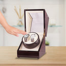 Automatic Dual Watch Winder Wood Display Box Case Motor Rotation Storage-2