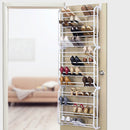 36 Pair Shoe Holder Organiser Over The Door Hanging Shelf Rack Storage Hook-2