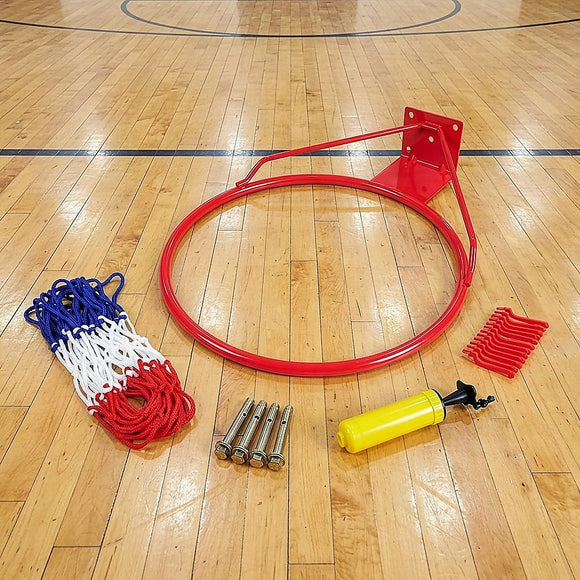 Pro Size Wall Mounted Basketball Hoop Ring Goal Net Rim Dunk Shooting Outdoor