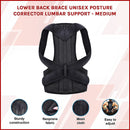Lower Back Brace Unisex Posture Corrector Lumbar Support - Medium-3
