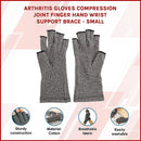 Arthritis Gloves Compression Joint Finger Hand Wrist Support Brace - Small-3
