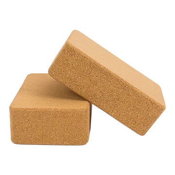 2 x Cork Yoga Block Organic Yoga Prop Accessory Exercise Brick
