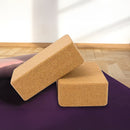 2 x Cork Yoga Block Organic Yoga Prop Accessory Exercise Brick-5