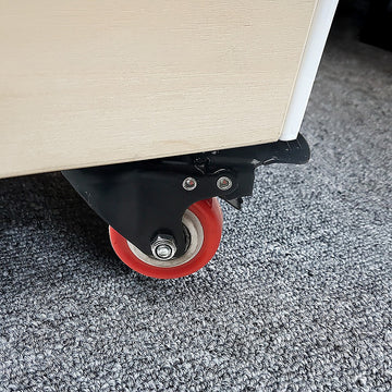 8 x 2" Polyurethane Castor Wheels - Swivel and 4 with brake - 0