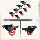 8 x 2" Polyurethane Castor Wheels - Swivel and 4 with brake-8