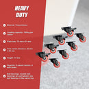 8 x 2" Polyurethane Castor Wheels - Swivel and 4 with brake-11