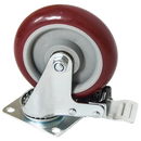 4 X 5" Heavy Duty 400kg Swivel Castor Wheels Trolley Furniture Caster All Brake-10