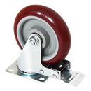 4 X 5" Heavy Duty 400kg Swivel Castor Wheels Trolley Furniture Caster All Brake-14