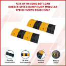 Pair of 1m Long 60T Load Rubber Speed Bump Hump Modular Speed Humps Road Hump-4