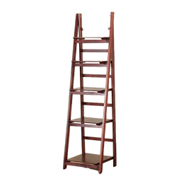 5 Tier Wooden Ladder Shelf Stand Storage Book Shelves Shelving Display Rack