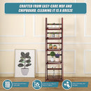 5 Tier Wooden Ladder Shelf Stand Storage Book Shelves Shelving Display Rack-9