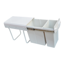 Pull Out Bin Kitchen Double Dual Slide Garbage Rubbish Waste 10L+20L-1