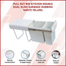 Pull Out Bin Kitchen Double Dual Slide Garbage Rubbish Waste 10L+20L-3