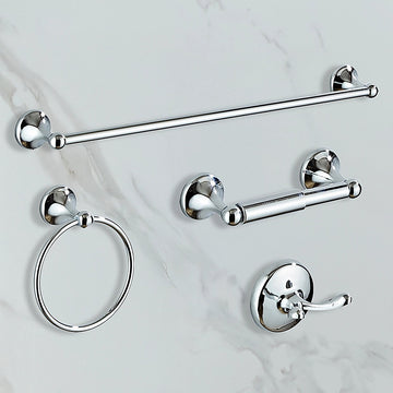 4 Piece Towel Bar Set Bath Accessories Bathroom Hardware - 0