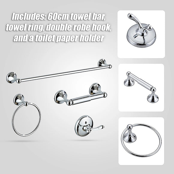 4 Piece Towel Bar Set Bath Accessories Bathroom Hardware