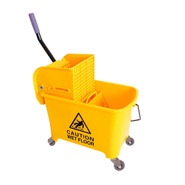 20L Deluxe Mop Wringer Bucket Side Press Janitor Commercial Cleaning