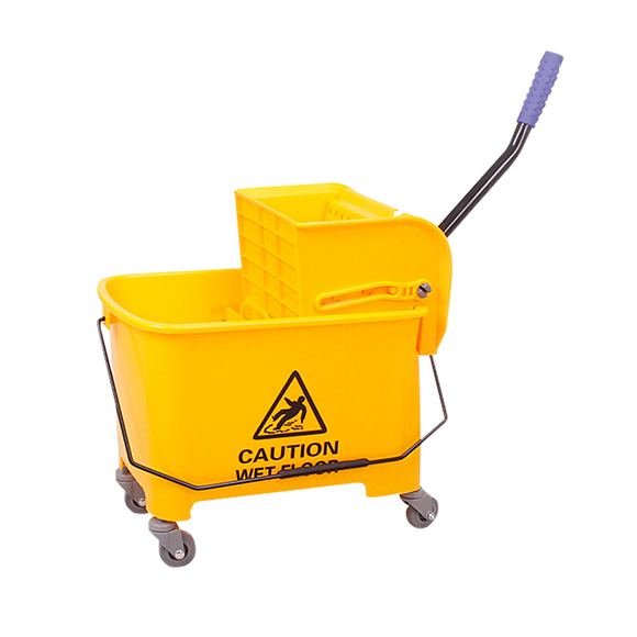 20L Deluxe Mop Wringer Bucket Side Press Janitor Commercial Cleaning