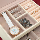 Jewellery Storage Box Girls Rings Necklaces Display Organiser Storage Case-5