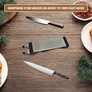 Double-Sided Diamond Knife Sharpeners Sharpening Stone W/ Stone Holder-9