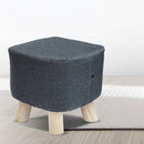 Fabric Ottoman Foot Stool Rest Pouffe Footstool Wood Storage Padded Seat-7