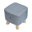 Fabric Ottoman Foot Stool Rest Pouffe Footstool Wood Storage Padded Seat-4