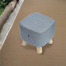Fabric Ottoman Foot Stool Rest Pouffe Footstool Wood Storage Padded Seat-6