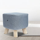 Fabric Ottoman Foot Stool Rest Pouffe Footstool Wood Storage Padded Seat-7