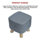Fabric Ottoman Foot Stool Rest Pouffe Footstool Wood Storage Padded Seat-11