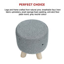 Fabric Ottoman Foot Stool Rest Pouffe Footstool Wood Storage Padded Seat-10