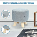 Fabric Ottoman Foot Stool Rest Pouffe Footstool Wood Storage Padded Seat-7