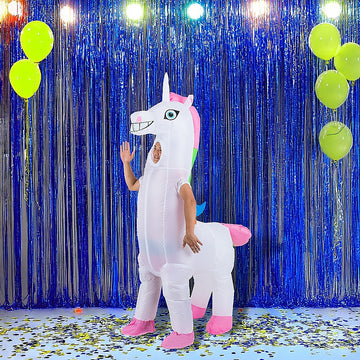 Giant Unicorn Fancy Dress Fan Inflatable Costume  Suit - 0