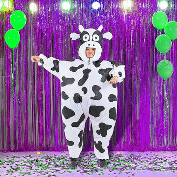 Cow Fancy Dress Fan Inflatable Costume Suit - 0