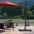 Outdoor Patio 4-Piece Cantilever Offset 3M Umbrella Base Stand Weight Water Sand-1