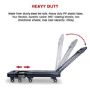 Foldable Hand Flatbed Trolley Cart 6 x 360 Degree Rotating Wheels with Maximum Load 200Kg-12