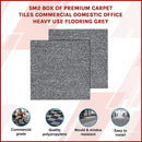 5m2 Box of Premium Carpet Tiles Commercial Domestic Office Heavy Use Flooring Grey-3