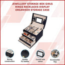 Jewellery Storage Box Girls Rings Necklaces Display Organiser Storage Case-3