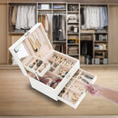 Jewellery Storage Box Girls Rings Necklaces Display Organiser Storage Case-2