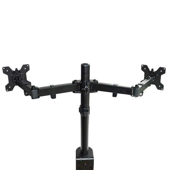 Dual LCD Monitor Desk Mount Stand Adjustable Fits 2 Screens Up To 27"