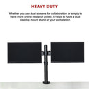 Dual LCD Monitor Desk Mount Stand Adjustable Fits 2 Screens Up To 27"-10