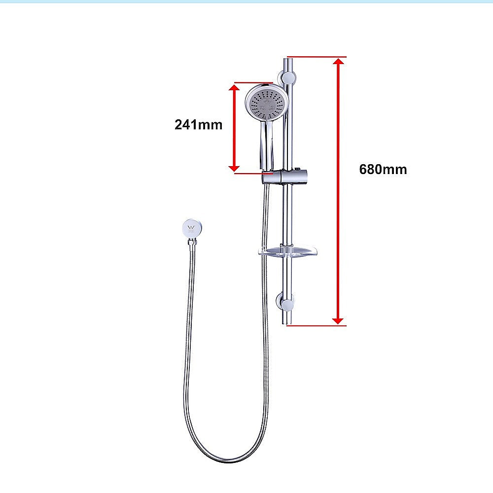 Hand Held Shower Rail Soap Dish Bathroom Set