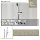Hand Held Shower Rail Soap Dish Bathroom Set-9