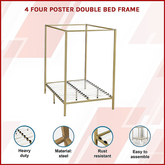 4 Four Poster Double Bed Frame
