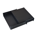 19" Rack Mount 2U Steel Plate DJ Drawer Equipment Cabinet Locking Lockable-6