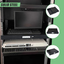 19" Rack Mount 2U Steel Plate DJ Drawer Equipment Cabinet Locking Lockable-8