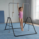Kids Gymnastics Bars Training Horizontal Bar Monkey Kip Bar Black-6