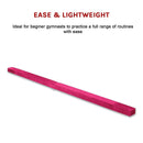 2.2m Gymnastics Folding Balance Beam Pink Synthetic Suede-11