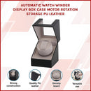Automatic Watch Winder Display Box Case Motor Rotation Storage PU Leather-3