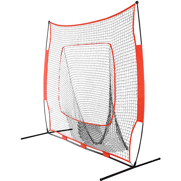 Portable Baseball Training Net Stand Softball Practice Sports Tennis